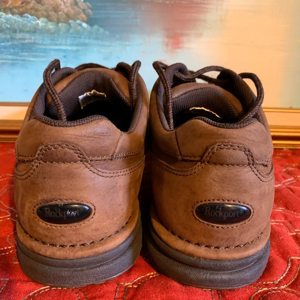 Rockport Brown Leather Oxfords Lace Up Shoes Men's 12 - Picture 15 of 15